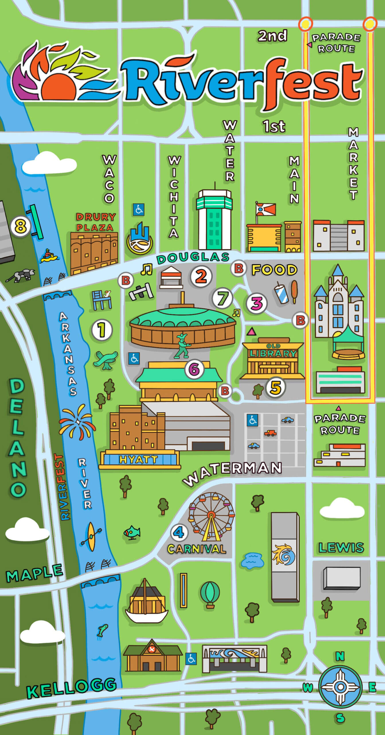 Festival Map Wichita Riverfest